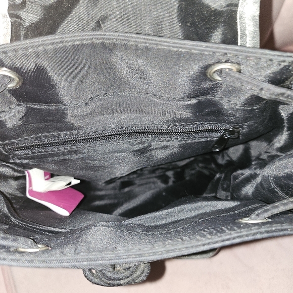 Disney RARE Black/Silver Tinkerbell Mini Backpack Bag - Picture 7 of 9